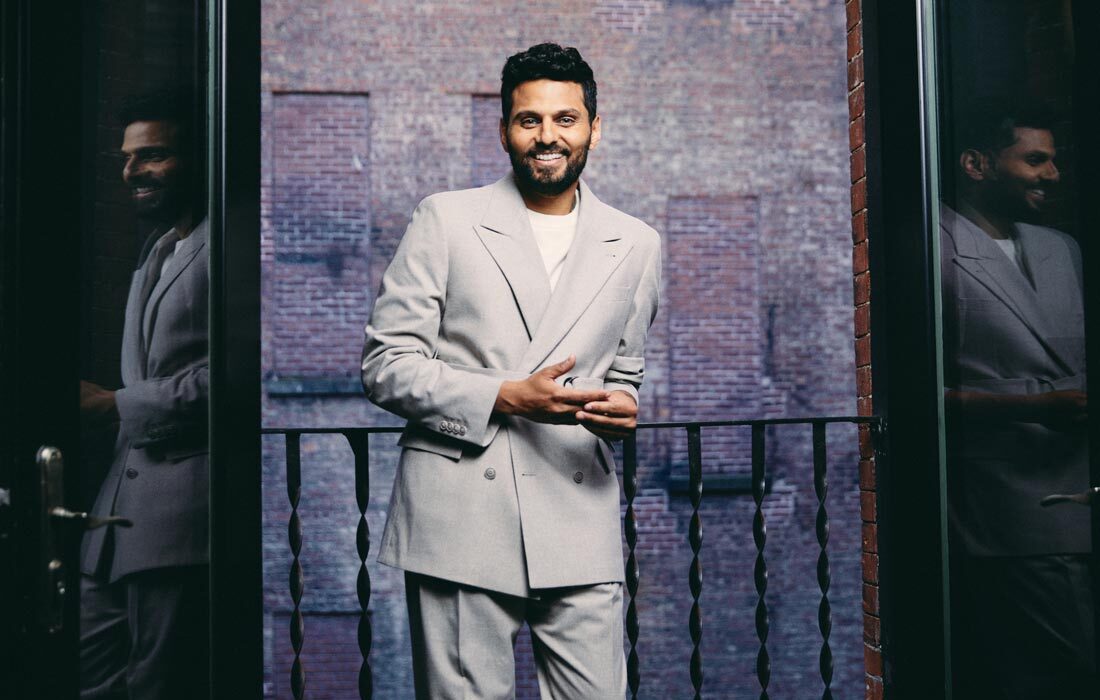 Jay Shetty Smiling for the Camera