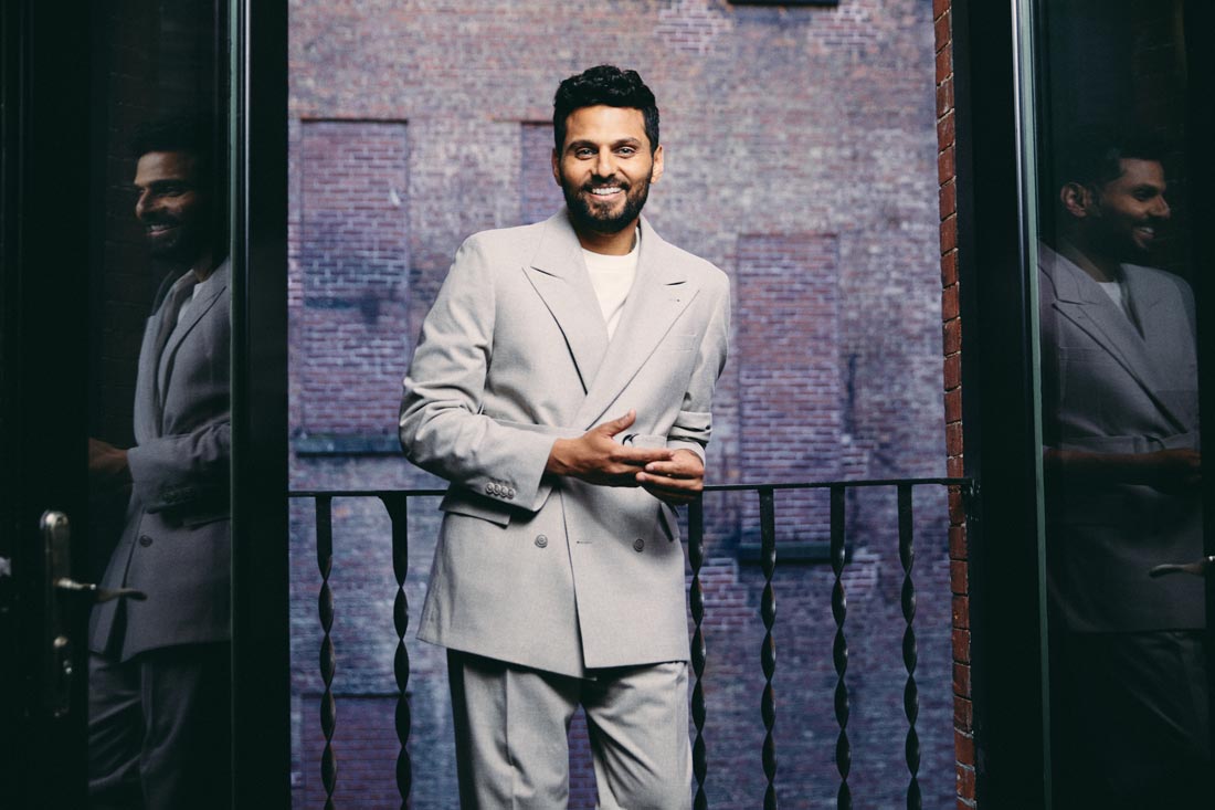 Jay Shetty Smiling for the Camera